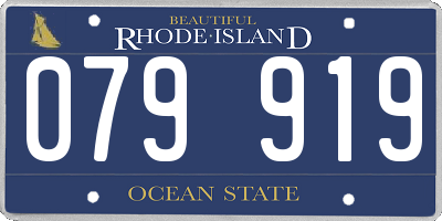 RI license plate 079919