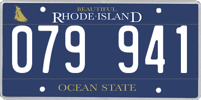 RI license plate 079941