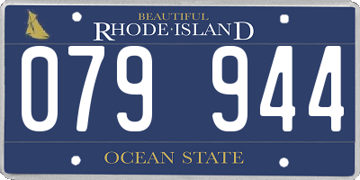 RI license plate 079944