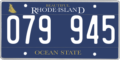 RI license plate 079945