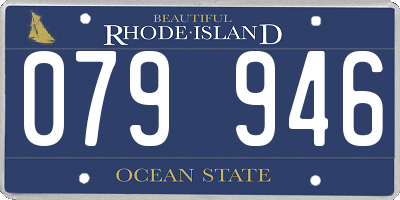 RI license plate 079946