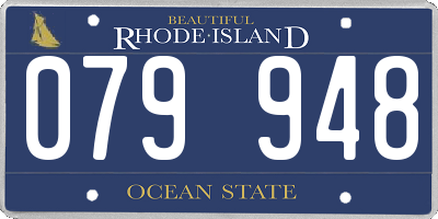 RI license plate 079948