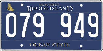 RI license plate 079949
