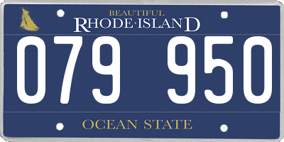 RI license plate 079950