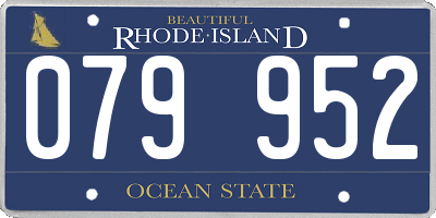 RI license plate 079952