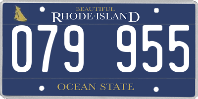 RI license plate 079955