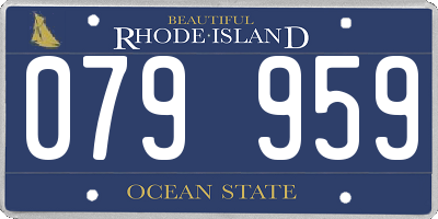 RI license plate 079959