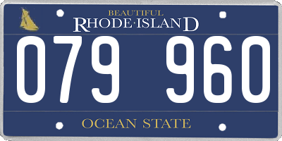 RI license plate 079960