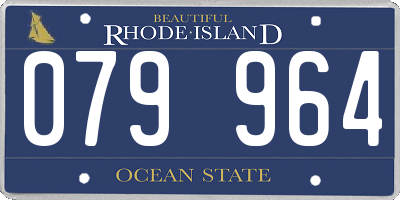 RI license plate 079964