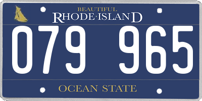 RI license plate 079965
