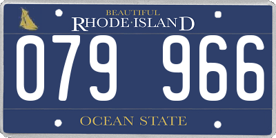 RI license plate 079966