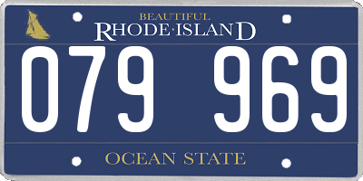 RI license plate 079969