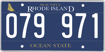 RI license plate 079971