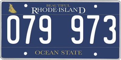 RI license plate 079973