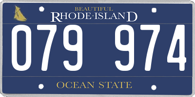 RI license plate 079974