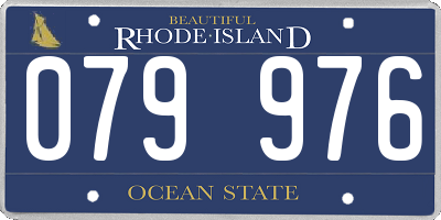 RI license plate 079976