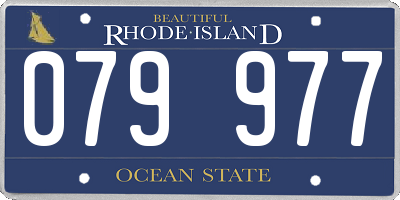 RI license plate 079977