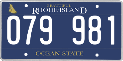 RI license plate 079981