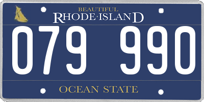 RI license plate 079990