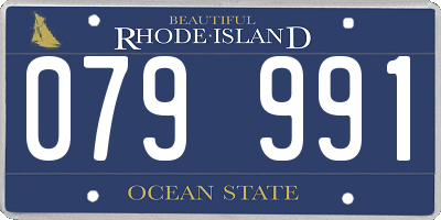 RI license plate 079991