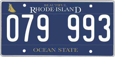 RI license plate 079993