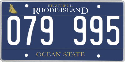 RI license plate 079995