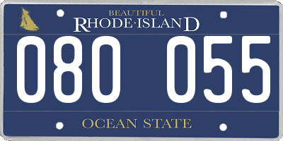 RI license plate 080055