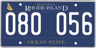 RI license plate 080056