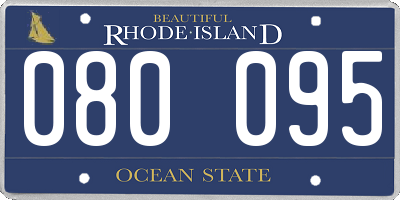 RI license plate 080095