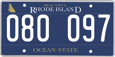 RI license plate 080097