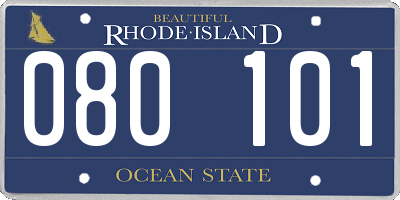 RI license plate 080101