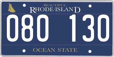 RI license plate 080130