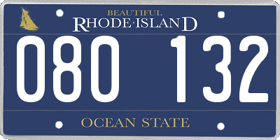 RI license plate 080132