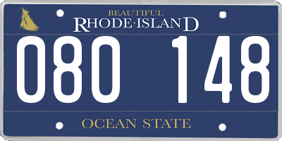 RI license plate 080148