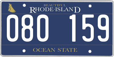RI license plate 080159