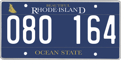 RI license plate 080164