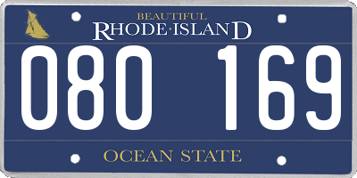 RI license plate 080169