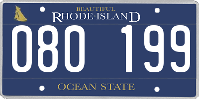 RI license plate 080199