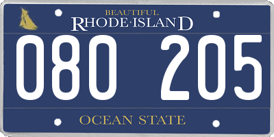 RI license plate 080205