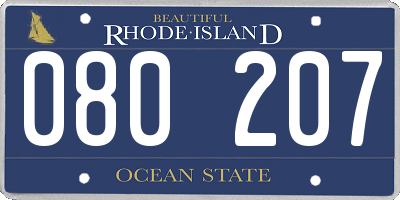 RI license plate 080207