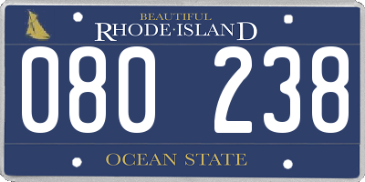 RI license plate 080238