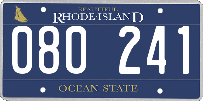 RI license plate 080241