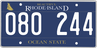 RI license plate 080244