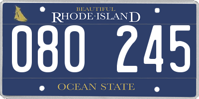 RI license plate 080245