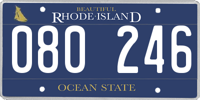 RI license plate 080246
