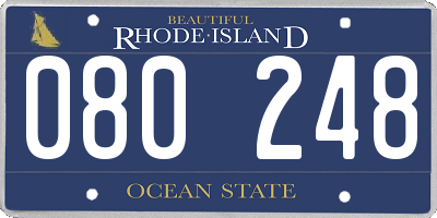 RI license plate 080248