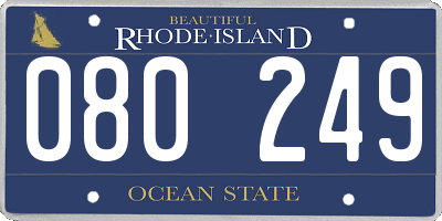 RI license plate 080249