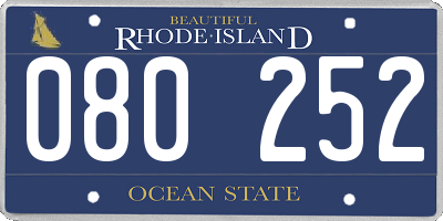 RI license plate 080252