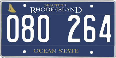 RI license plate 080264