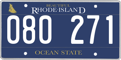 RI license plate 080271